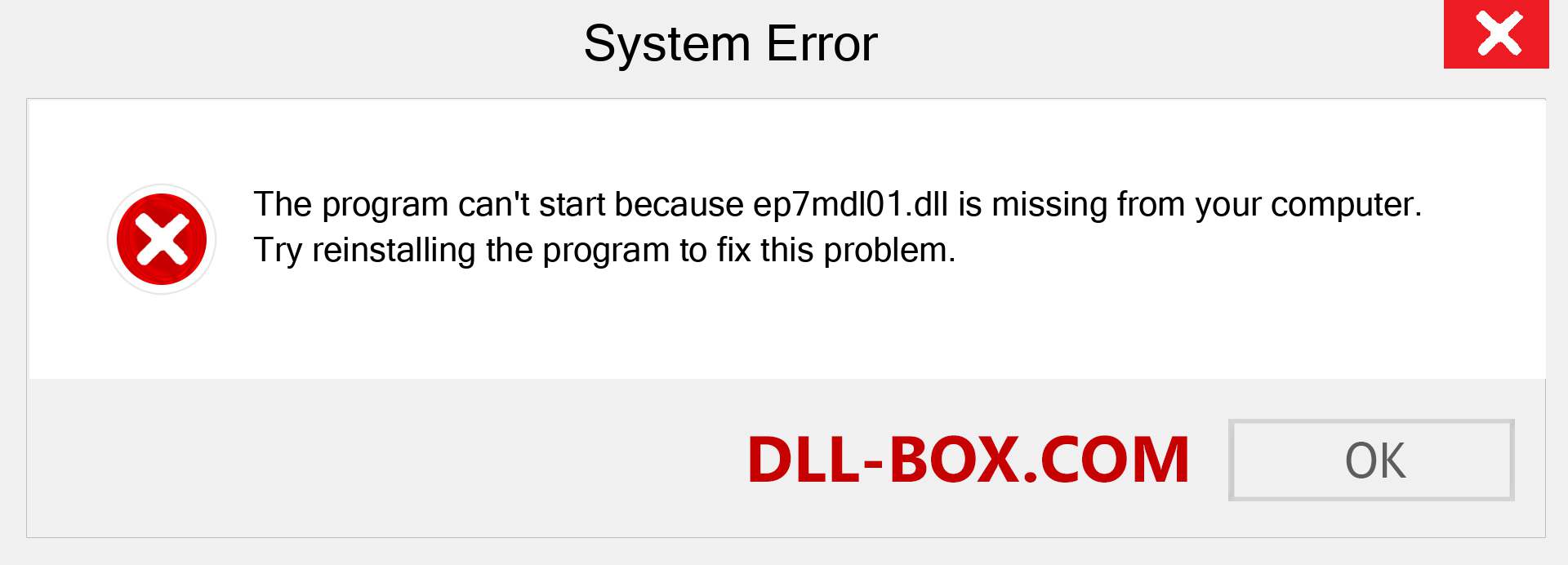 ep7mdl01.dll file is missing?. Download for Windows 7, 8, 10 - Fix  ep7mdl01 dll Missing Error on Windows, photos, images
